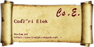 Csóri Elek névjegykártya